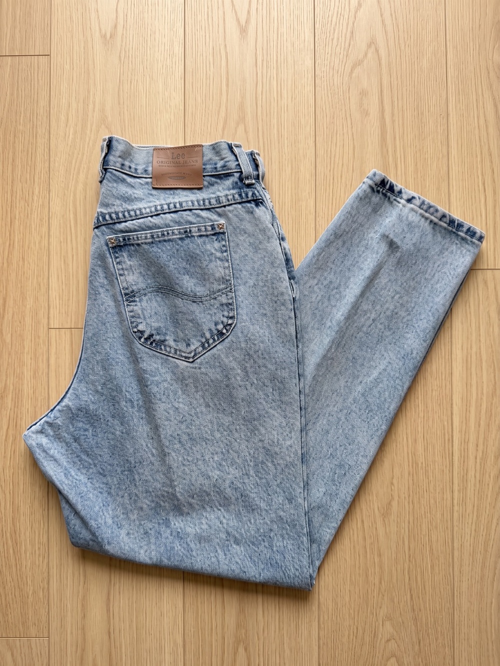 Vintage Lee High Waisted Acid Wash Mom Jeans – Made in USA